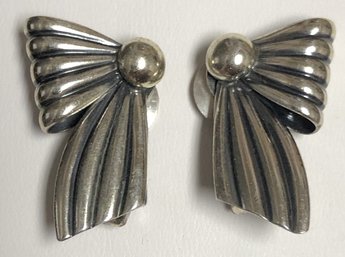 Vintage Napier Sterling Bow Earrings