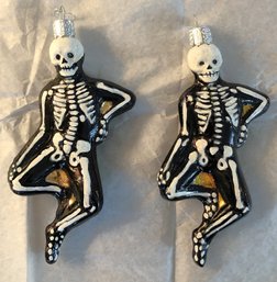 #5 - Old World Christmas Ornaments - 2pc Skeletons