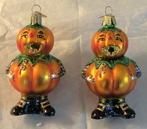 #11 - Old World Christmas Ornaments - 2pc Pumpkins