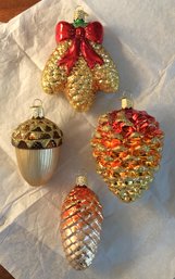 #18 - Old World Christmas Ornaments - 4pc Pinecones
