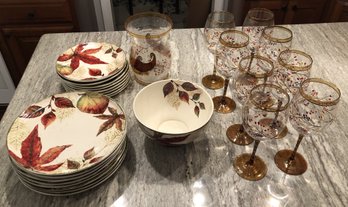 26pc Fall Leaves Dishes - Pier 1