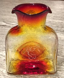 Blenko Tangerine Glass Water Bottle