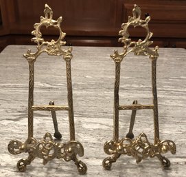 2pc Brass Picture Easels