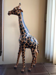 Large Leather Crafted Giraffe