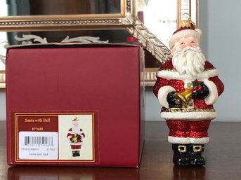#55 - Reed & Barton Christmas Ornament - Santa With Bell