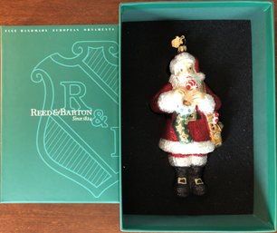 #57 - Reed & Barton Christmas Ornament - Santa W/ Stocking