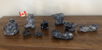 9pc Wolf Original Sculptures - Canada