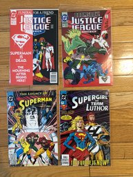 4 Comics - Justice League - Superman - Supergirl