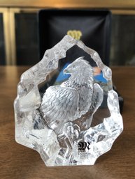 Artist Mats Jonasson Sweden Crystal - Miniature Eagle