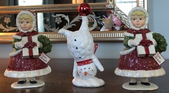 T4 #3 - 3pc Christmas Figures - Girls & Snowman