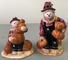 T11 - #4 - 2pc RUSS Porcelain Scarecrows