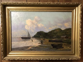 Original Oil Painting - Shoreline Scene