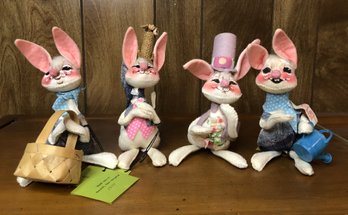 4pc Annalee Easter Bunnies