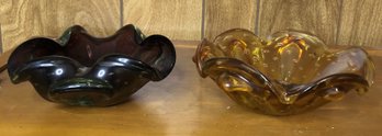 2 Murano Blown Glass Bowls