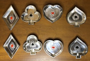 Mid-Century - 22pc Silverplated Suited Card Ashtrays