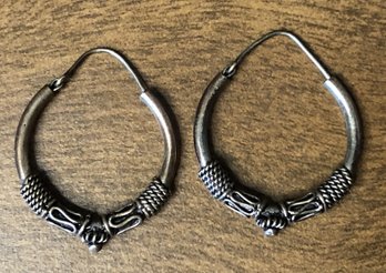 Celuk Village Bali - Handcrafted Hoop Sterling Earrings