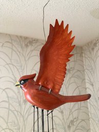 Cardinal Windchime W/ Flapping Wings