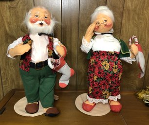 18' Annalee Mr. & Mrs. Claus Dolls