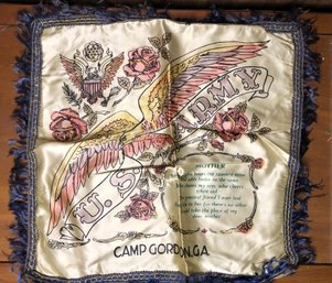 WW2 US Army Camp Gordon - Mother Souvenir Pillowcase - Blue