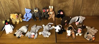 Lot 3 - 16pc TY Beanie Babies Lot - Animals