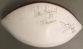 T43 - #2 - Autographed Football - 3 Signatures - Pete Mitchell