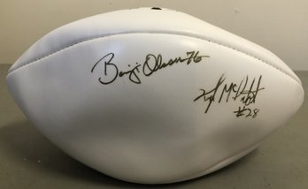 T43 - #3 - Autographed Football - 2 Signatures - Ben Olson