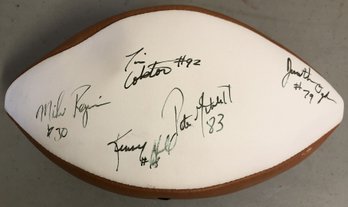 T43 - #4 - Autographed Football - 5 Signatures - Rawlings Ball