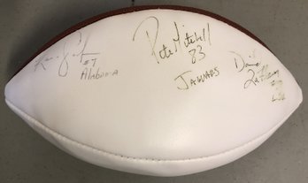 T43 - #6 - Autographed Football - 3 Signatures - Pete Mitchell