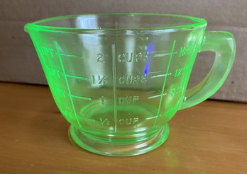 Uranium Glass Measuring Cup