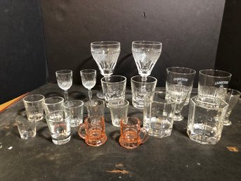 21pc Glass Lot - Shot Glasses - Jameson