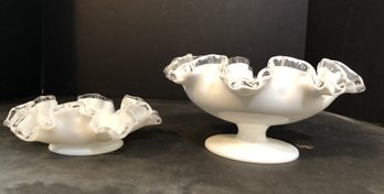 Two Silvercrest Fenton Bowls
