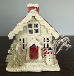 Bx 17 - Christmas Decoration House W/ Snowman