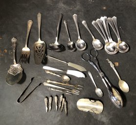 Silverplate And Stailness Utensil Lot