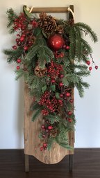 Wood Sleigh Christmas Arrangement