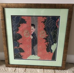 Oriental Needlepoint Framed - Geisha