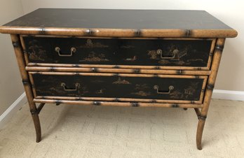 Asian Bamboo/ Black 2 Drawer Dresser
