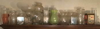 Misc. Glass Vases - Top Hutch