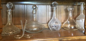 5 Glass Decanters