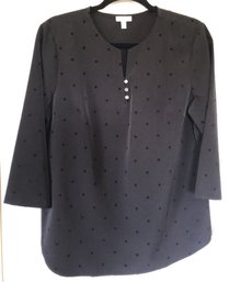 #14 - Woman's Black Talbots Shirt - Medium Petite - New