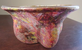 Signed Roman Glass Multi-colored Bowl