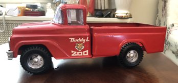 Vintage Red Buddy L Traveling Zoo Truck