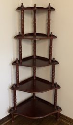 5 - Tier Wood Corner Shelf