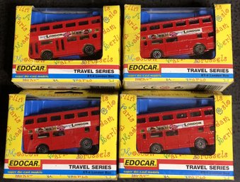 4 Edocar Die-cast London Buses