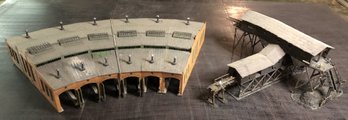 2pc Large HO Scale Buildings - Train Layout
