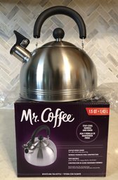 Mr. Coffee 1.5qt Whistling Tea Kettle - New