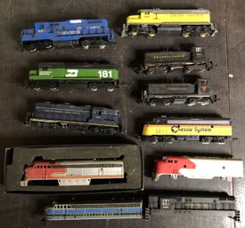 11pc HO Scale Train Engines & Bodies