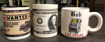 3pc Coffee Mugs - Las Vegas - Harley Davidson
