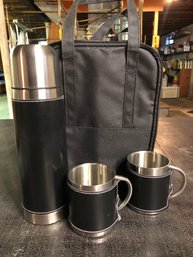 Stainless Steel Thermos & Mug Set - New