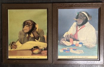 2 Vintage Monkey Prints