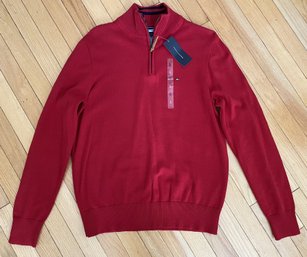 Tommy Hilfiger - Half Zip Sweater - Chili Red - Large - New With Tags